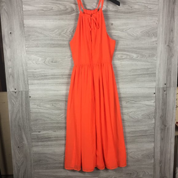 Nicole Miller Studio Halter Pleated Midi Dress - Picture 4 of 7